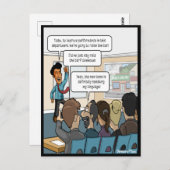 Verhoog de Lachwekkende Ansichtkaart Briefkaart (Voorkant / Achterkant)