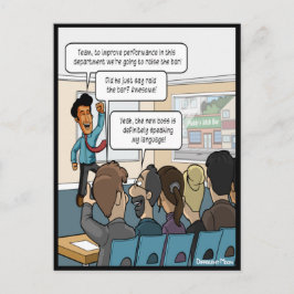 Verhoog de Lachwekkende Ansichtkaart Briefkaart