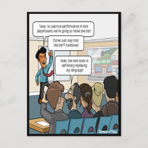 Verhoog de Lat Grappige Ansichtkaart Briefkaart