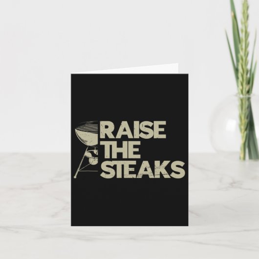 Verhoog de steaks BBQ Kaart (Voorkant)