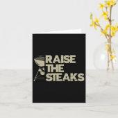 Verhoog de steaks BBQ Kaart (Gele Bloem)