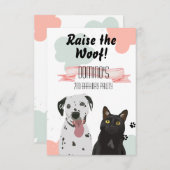 Verhoog de uitnodiging van Wof Dog Birthday (Voorkant / Achterkant)