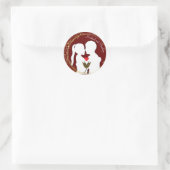 Verhoog een Toast naar de Happy Couple Elegance Ronde Sticker (Tas)