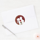 Verhoog een Toast naar de Happy Couple Elegance Ronde Sticker (Envelop)
