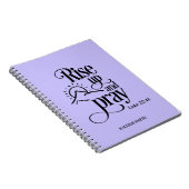 Verhoog en betaal Luke 22:46 Aangepast Paars gebed Notitieboek (Rechterzijde)