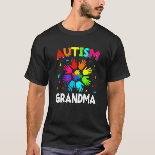 Verhoog Hand Autisme Bewustzijn Oma Familie Onders T-shirt