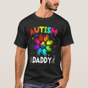 Verhoog Hand Autisme Bewustzijn Papa Familie Onder T-shirt