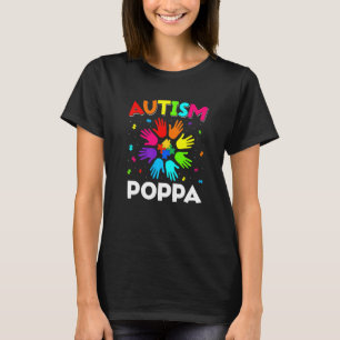 Verhoog Hand Autisme Bewustzijn Poppa Familie Onde T-shirt