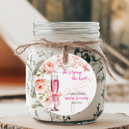 Verhoog het glas Zij Krijgt De Knoop Bruidsdouche Bedankjes Labels