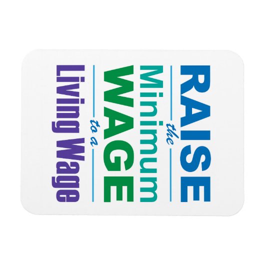 Verhoog het minimumloon naar een leefbaar loon magneet (Horizontaal)