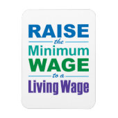 Verhoog het minimumloon naar een leefbaar loon magneet (Verticaal)