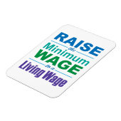 Verhoog het minimumloon naar een leefbaar loon magneet (Linkerzijde)