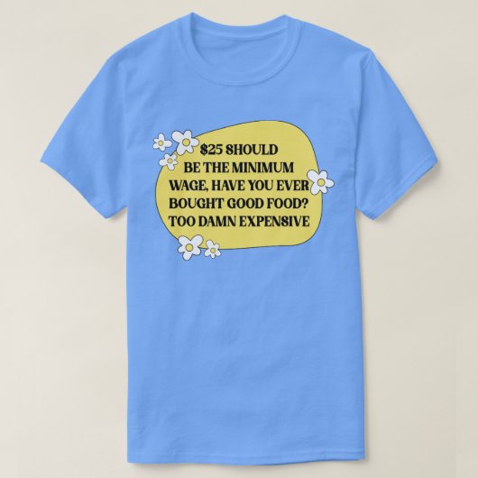 Verhoog het minimumloon t-shirt (Design voorkant)