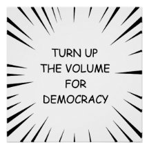 Verhoog het volume voor de democratie