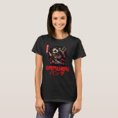 Verhoog Japanse Retro Samurai Panda T-shirt (Voorkant volledig)