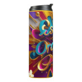 "Verhoog je bestaan" Thermosbeker (Gedraaid links)