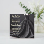 Verhoog je bruidsthema met Black Bold Elegance Aankondiging (Staand voorkant)