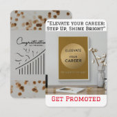 "Verhoog je carrière: stap omhoog, schijn helder, (Voorkant / Achterkant)