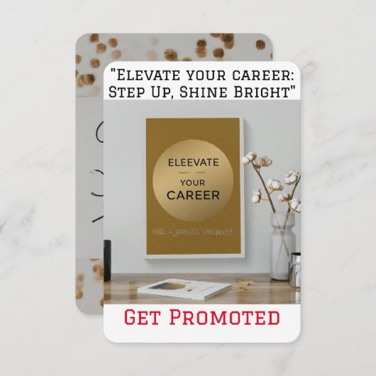 "Verhoog je carrière: stap omhoog, schijn helder,  (Voorkant / Achterkant)