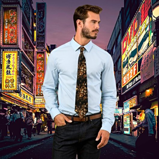 Verhoog je elegantie: Japanse herfstbloemen Stropdas