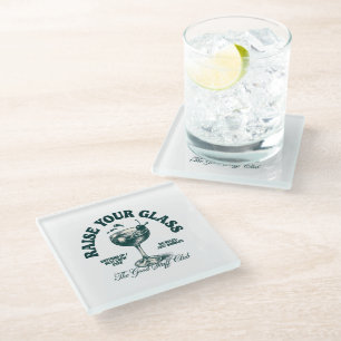 Verhoog je glas Vintage Cocktail Club Design Glazen Onderzetter