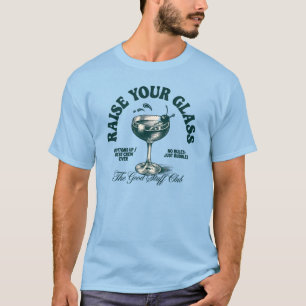Verhoog je glas Vintage Cocktail Club Design T-shirt