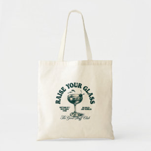 Verhoog je glas Vintage Cocktail Club Design Tote Bag