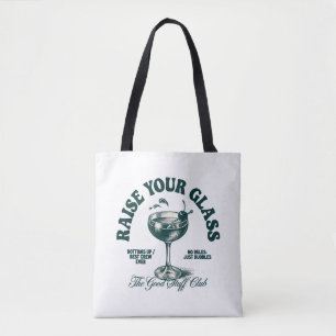 Verhoog je glas Vintage Cocktail Club Design Tote Bag