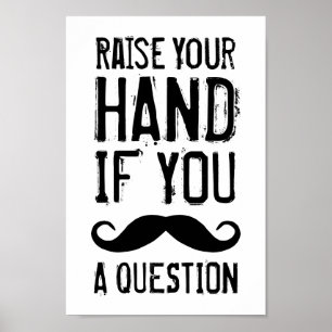 Verhoog je hand poster