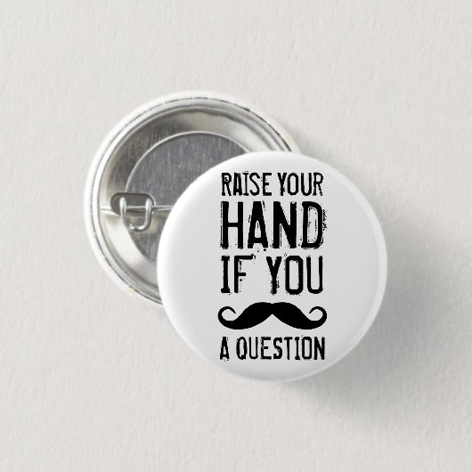 Verhoog je hand ronde button 3,2 cm (Voorkant /achterkant)