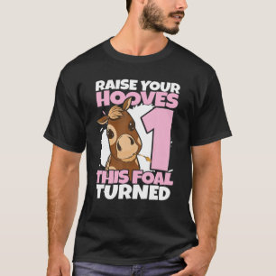 Verhoog je handschoenen - 1 e-dag 1 jaar meisjespa t-shirt