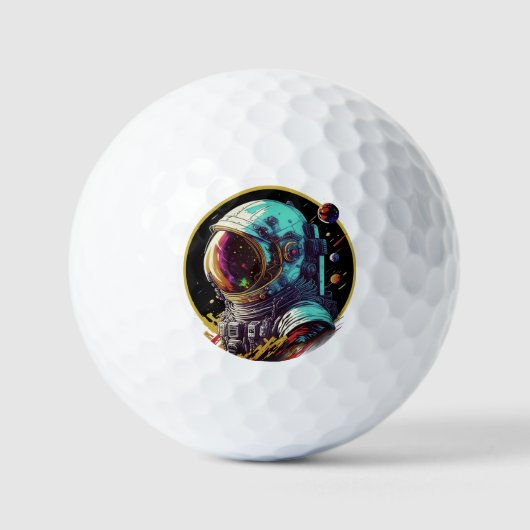 Verhoog je spel met onze astronaut golfballen (Voorkant)