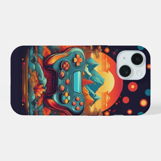 Verhoog je stijl game controller iPhone 15 case (Achterkant horizontaal)