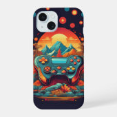 Verhoog je stijl game controller iPhone 15 case (Achterkant)