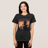 Verhoog je stijl met het Cannabis Hill Silhouet Tri-Blend Shirt (Voorkant volledig)