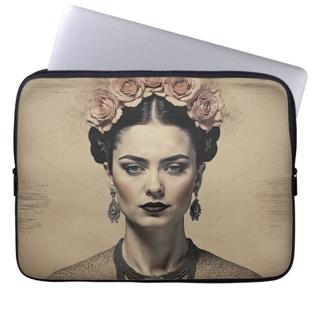 Verhoog je Tech Style met Frida Kahlo Laptop Sleeve (Voorkant)