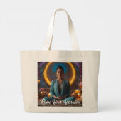 Verhoog Je Trilling Groot Grote Tote Bag (Achterkant)
