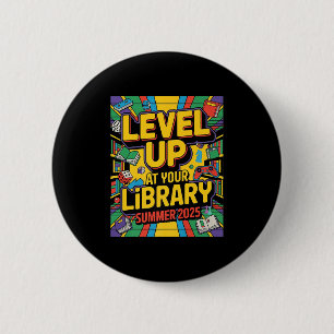 Verhoog je vaardigheden bij de bibliotheek Summer Ronde Button 5,7 Cm