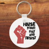 Verhoog je vuist en verzet je sleutelhanger (Voorkant)