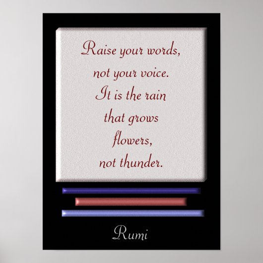 Verhoog je woorden — kunstdruk — Rumi quote Poster (Voorkant)