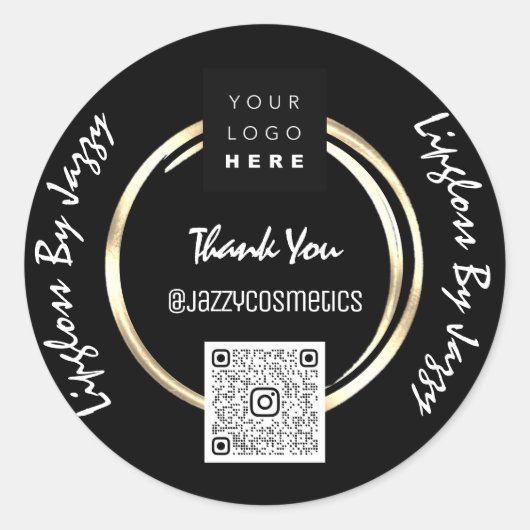Verhoog uw dankbaarheid met Black Gold VIP Dank Ronde Sticker (Voorkant)