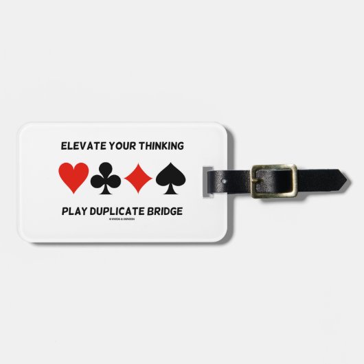 Verhoog uw denkende Dubbele Brug van het Spel Bagagelabel (Voorkant horizontaal)