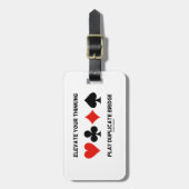 Verhoog uw denkende Dubbele Brug van het Spel Bagagelabel (Voorkant verticaal)