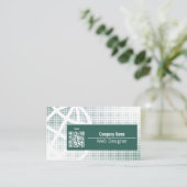 Verhoog uw digitale merk: groene webdesigner visitekaartje (Staand voorkant)