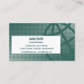 Verhoog uw digitale merk: groene webdesigner visitekaartje (Achterkant)