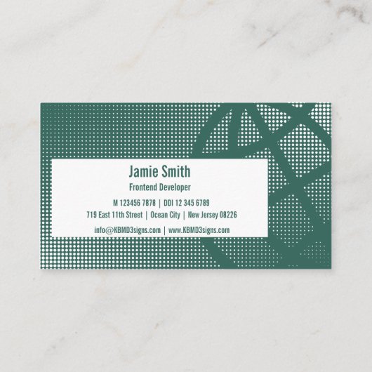 Verhoog uw digitale merk: groene webdesigner visitekaartje (Achterkant)