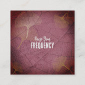 Verhoog uw frequentieruimte op Ginkgo Leaves Vierkante Visitekaartje (Voorkant)