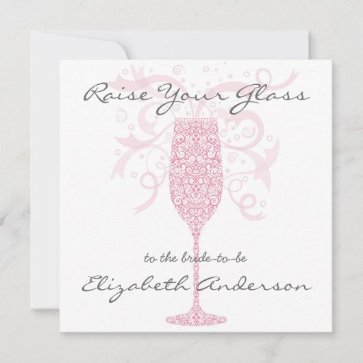 Verhoog uw glazen uitnodiging (Voorkant)