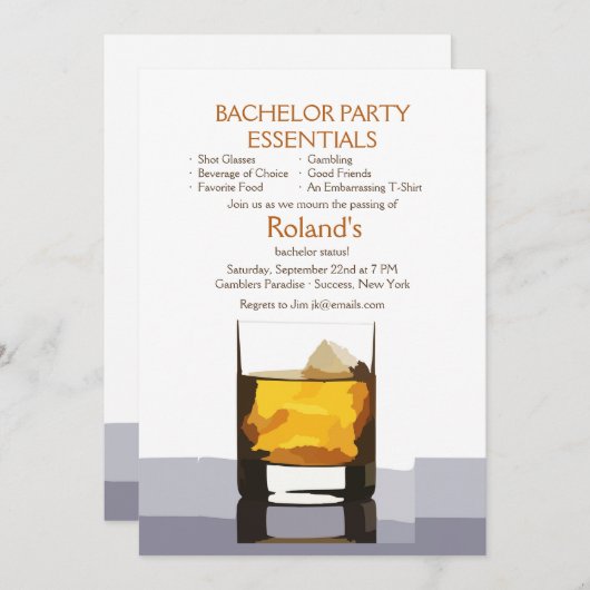 Verhoog uw glazen uitnodiging (Voorkant / Achterkant)