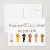 Verhoog uw handdrukken het beste gefingeerde citaa briefkaart (Voorkant / Achterkant)